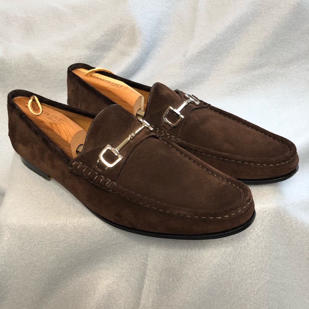 Authentic Gucci Roos Suede Loafers